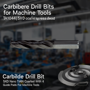 Carbide <b>Drill</b> Bit TA1044 5xD Nano TiAlN Coated With 4 <b>Guide</b> Pads For Machine Tools - Product Image 3