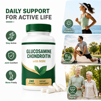 Capsules de supplément triple complexe Glucosamine Chondroïtine pour adultes, soutien des os et des articulations, formule personnalisée pour l'activité régulière, OEM/ODM