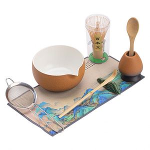 Custom logo Printing <b>Box</b> Packaging Matcha Whisk Holder Spoon Bowl Cup Bamboo <b>Coffee</b> Tea Sets Luxury Ceramic Matcha Set Kit <b>Gift</b> - Product Image 1