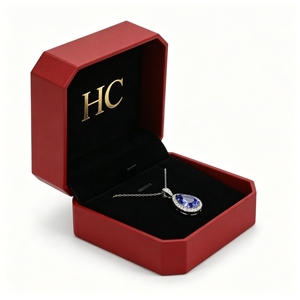 Boîte à collier artisanale, forme personnalisée, en similicuir, boîte cadeau pour bijoux, insert en microfibre, estampage à chaud, logo personnalisé, vente directe d'usine - Product Image 5