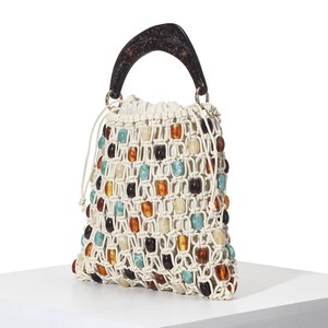 Bolso <span class=keywords><strong>de</strong></span> mano creativo <span class=keywords><strong>de</strong></span> verano con <span class=keywords><strong>cuentas</strong></span> tejidas, bolso <span class=keywords><strong>de</strong></span> mano transpirable hueco, bolso <span class=keywords><strong>de</strong></span> hombro bohemio <span class=keywords><strong>de</strong></span> gran capacidad para uso diario <span class=keywords><strong>de</strong></span> mujer - Product Image 3