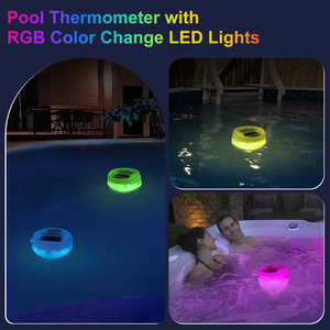 Venta al por mayor piscina solar LCD termómetro digital con espectáculo de luz Spa bañera de hidromasaje baño termómetro funcional - Product Image 3