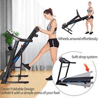 Caminadora Eléctrica Plegable para Ejercicio Cardiovascular en Casa u Oficina, con Inclinación del 15% y Aplicación Inteligente