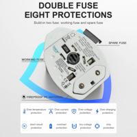 Double port de charge Usb Adaptateur universel Global International All-In-One Ac Plug Adapter Wall Charger Avec 1A Travel Charger