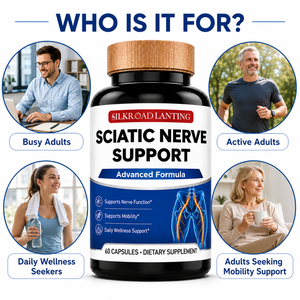 Cápsulas de Apoyo para el Nervio Ciático, Suplemento para la Salud del Nervio, Fórmula para el Bienestar Neuromuscular, Marca Privada OEM, Certificado Halal 100% - Product Image 5