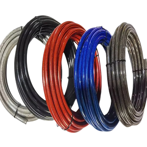 Slang Roestvrij staal gevlochten motorfiets hydraulische remslang Nylon / PTFE koppelingsolieleiding Crossmotor modificatiepijp - Product Image 2