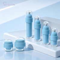 Série de pots à crème et flacons à lotion vides en plastique MS de 15 ml, 100 ml, 30 g, 50 g, vente en gros, avec impression de logo personnalisé pour l'emballage cosmétique