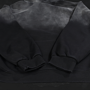 Sweat-shirt pour homme en coton lourd, délavé à l'acide, vintage, avec logo personnalisé en usine - Product Image 3