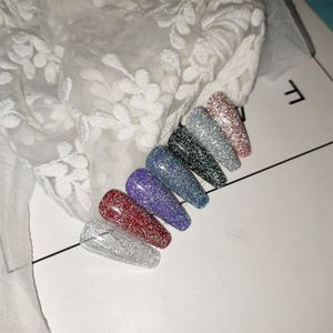 Hot Sale No Wipe UV Gel Diamond Top Coat Gel <strong>Polish</strong> With Shimmer <strong>Clear</strong> <strong>Glitter</strong> Top Gel in 5ML/10ML/15ML Bottle - Product Image 4