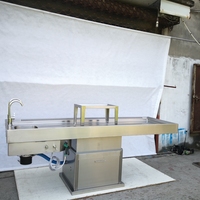 Table d'opération mortuaire en acier inoxydable de bonne qualité, banc de dissection, banc d'autopsie en acier inoxydable pour laboratoire