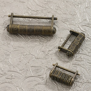 Serrure de meuble en alliage de zinc de style antique, texte ancien, mot de passe, design rétro à cinq roues, <span class=keywords><strong>clé</strong></span> standard, utilisation en chambre à coucher, école - Product Image 4