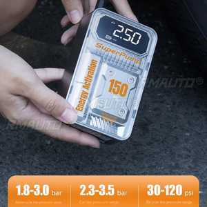 Inflador de Aire para Auto de 4000 mAh, Bomba de Neumáticos Inalámbrica, Compresor de Aire con Pantalla Digital de 3-150 PSI para Autos, Motocicletas y Bicicletas - Product Image 4