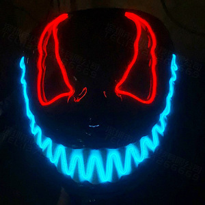 Máscara Facial Completa de <span class=keywords><strong>Venom</strong></span>, de Plástico Luminoso LED, para Halloween, Divertida, con Flash, Accesorio de Película - Product Image 1