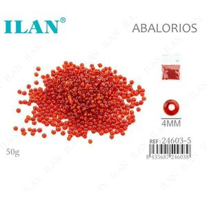 Perline rosse Ilan Abalorios da 4 mm, 50 g, per la creazione di gioielli - Product Image 1