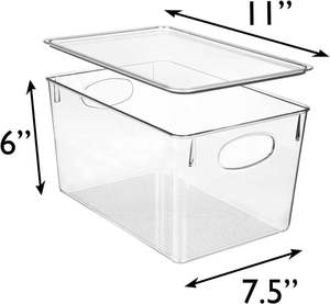 Factory Direct Sale clear Eco Friendly Portable <b>Stackable</b> Plastic Bin <b>Storage</b> <b>Box</b> With Lid - Product Image 5