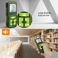 Télémètre laser numérique industriel rechargeable de classe 2 vert, 60M/100M/120M, avec fonction de mesure d'angle LCD