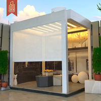 Systèmes rétractables motorisés résistants de toit de pergola escamotable de toit avec l'écran latéral