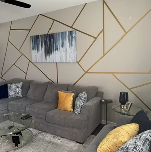 Carta da Parati Murale in Filo Metallico Geometrico Personalizzata, Design Impermeabile per Sfondo TV, Camera da Letto e Divano, Decorazione per Hotel - Product Image 1