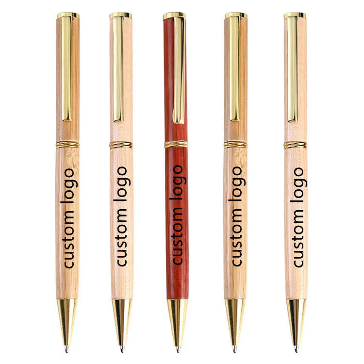 Eco Friendly Luxury Promotional Wood Ballpoint Pen Recycled Bamboo Pen with Logo