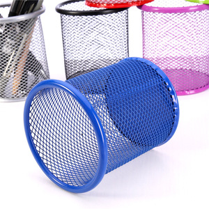 Porte-stylo en fer forgé coloré, en métal ajouré rond, pour fournitures scolaires, bureau, rangement et ornement de bureau - Product Image 3