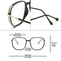 Nuevas Gafas TR90 Cuadradas de Montura Completa con Protección Contra Luz Azul, Gafas Protectoras para Computadora de Montura Grande y Modernas, Aptas para Lentes Transparentes