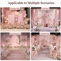 Composition florale rose Shangchu pour sol, fleurs artificielles pour défilé de mariage, fleurs de guidage roses pour allée de mariage