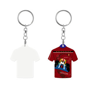 Porte-clés vierges en aluminium pour sublimation, imprimables double face, formes chemise et bouclier, pour personnalisation DIY, vente en gros - Product Image 5