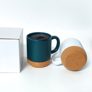 Tazza da Caffè in Porcellana Ecologica Personalizzata, Design Semplice, Tazza in Ceramica con Base in Sughero per Amanti di Caffè/Latte/Tè - Product Image 3