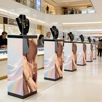 Vitrine de présentation de bijoux personnalisée avec écran LED, présentoir en forme de cube créatif, publicité en forme de cube