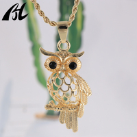Pendentif chat en cristal exquis, best-seller, design hibou mignon en métal, en laiton, cadeaux promotionnels pour femmes