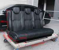 Sièges de voiture Autoliuma 3 places en cuir PU, pliables en trois parties, luxueux, personnalisables, confortables, pièces modifiées pour camping-car, monospace, fourgonnette