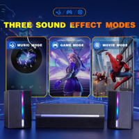 Fifine Ampligame A22 2.1 Enceintes de jeu avec éclairage LED RVB Barre de son Ordinateur de bureau Enceinte sans fil BT pour jeux Musique Film
