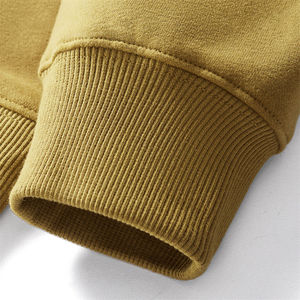 Personalización de los hombres de algodón poliéster 300g sudadera de lana de manga larga mezcla de algodón pulóver cuello redondo sudadera hombres - Product Image 4