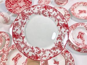Nouveau produit Ensemble de dîner de luxe en porcelaine d'os rouge de style européen de 41 pièces - Product Image 3