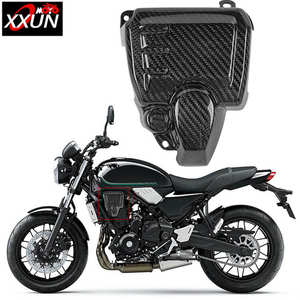 Pièces modifiées XXUN pour couvercle d'accessoires Z650RS ou <span class=keywords><strong>Kawasaki</strong></span> <span class=keywords><strong>Z650</strong></span> <span class=keywords><strong>RS</strong></span> 2022 2023 2024 couvercle de réservoir de gaz de carénage en Fiber de carbone véritable - Product Image 1