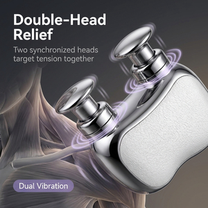 Mini Pistola de Masaje de Doble Cabezal, Potente y Silenciosa, con Protección Contra Sobrecargas, Masajeador Muscular para Oficina, Fitness y Recuperación - Product Image 5