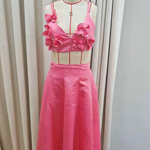 3D Flower Sheath Large Swing <b>Skirt</b> Beach Vacation Women's Casual 2 Piece Set Fashion - Product Image 5