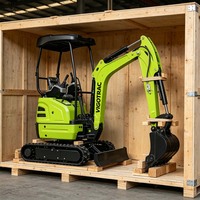 Mini-excavatrice avec moteur diesel Laidong, 2 tonnes, leviers fluides, lampe de protection pour projets de location, entrepreneurs et particuliers