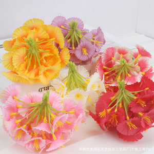 Fleur de marguerite artificielle en soie pour décoration de mariage, rose, blanc, orange, rouge, violet - Product Image 3