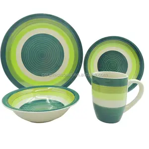 Turco ceramica bistro di stoviglie 16pcs melamina ristorante set vajilla de da tavola in ceramica set