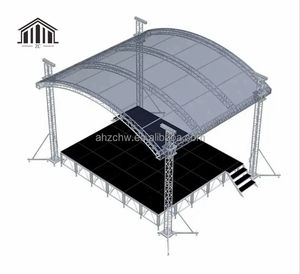 Plataforma de Escenario Portátil Personalizable para Eventos al Aire Libre, Altura Ajustable, Estructura de Truss con Techo de Arco de 6 Pilares y Pernos de Espiga - Product Image 5