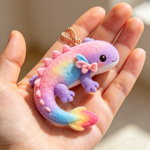 Peluche personnalisée Axolotl, <span class=keywords><strong>salamandre</strong></span> <span class=keywords><strong>mexicaine</strong></span>, poupée en peluche, pendentif, figurine de dinosaure hexagonale colorée, porte-clés pour sac à dos - Product Image 2