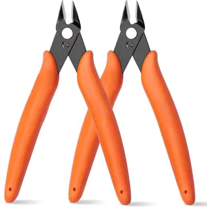 2-Pcs Micro Wire Cutter Precision Electronics Flush Cutter and Side Cutting pliers