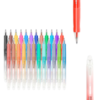 Ensemble de stylos gel effaçables grande capacité X57, 12 couleurs, pointe fine à séchage rapide 0,7 mm, stylos en plastique pour étudiants, écriture et dessin