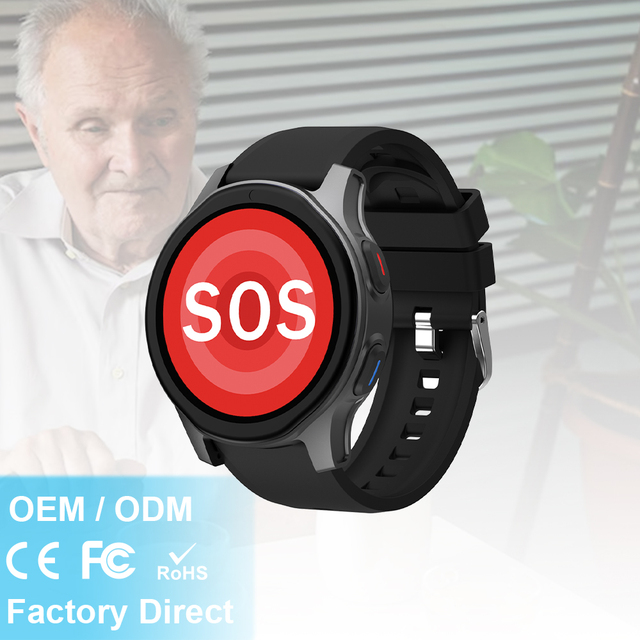 L18 4G SOS Seniors Watch GPS PPG Wrist Emergency Phone Fall Detection Heart Band Open GSM Rate Answer Call SOS Button Open Bt