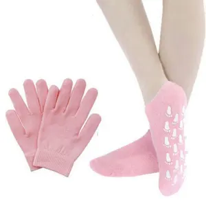 Großhandel Fuß Feuchtigkeit socken Gel Silikon Spa Feuchtigkeit spendende Socken und Handschuhe für Frauen, die Erweichung reparieren