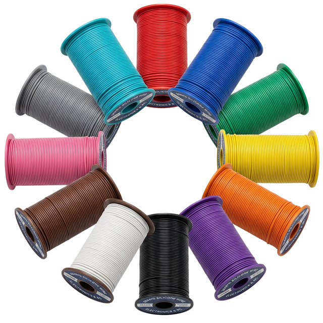 16AWG Extra Soft Silicone Wire New Energy Supply Lithium Battery Model Ultra-Soft High Temperature 200 Degrees Black Cable Wires