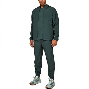 Conjunto Deportivo Personalizado Sin Marca, Chaqueta Cortavientos de Poliéster y Nailon de Color Sólido para Atletismo, Traje Deportivo para Hombre - Product Image 1