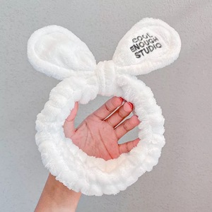 Lavado de cara de Spa baño fabricante Venta caliente Carol de microfibra de banda de Pelo elástico Bowknot niñas diademas - Product Image 2