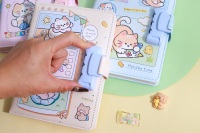Journal intime pour enfants avec logo personnalisé, verrouillage par mot de passe, 36K pages intérieures colorées avec estampage à chaud motif chat de dessin animé mignon, idéal pour les cadeaux